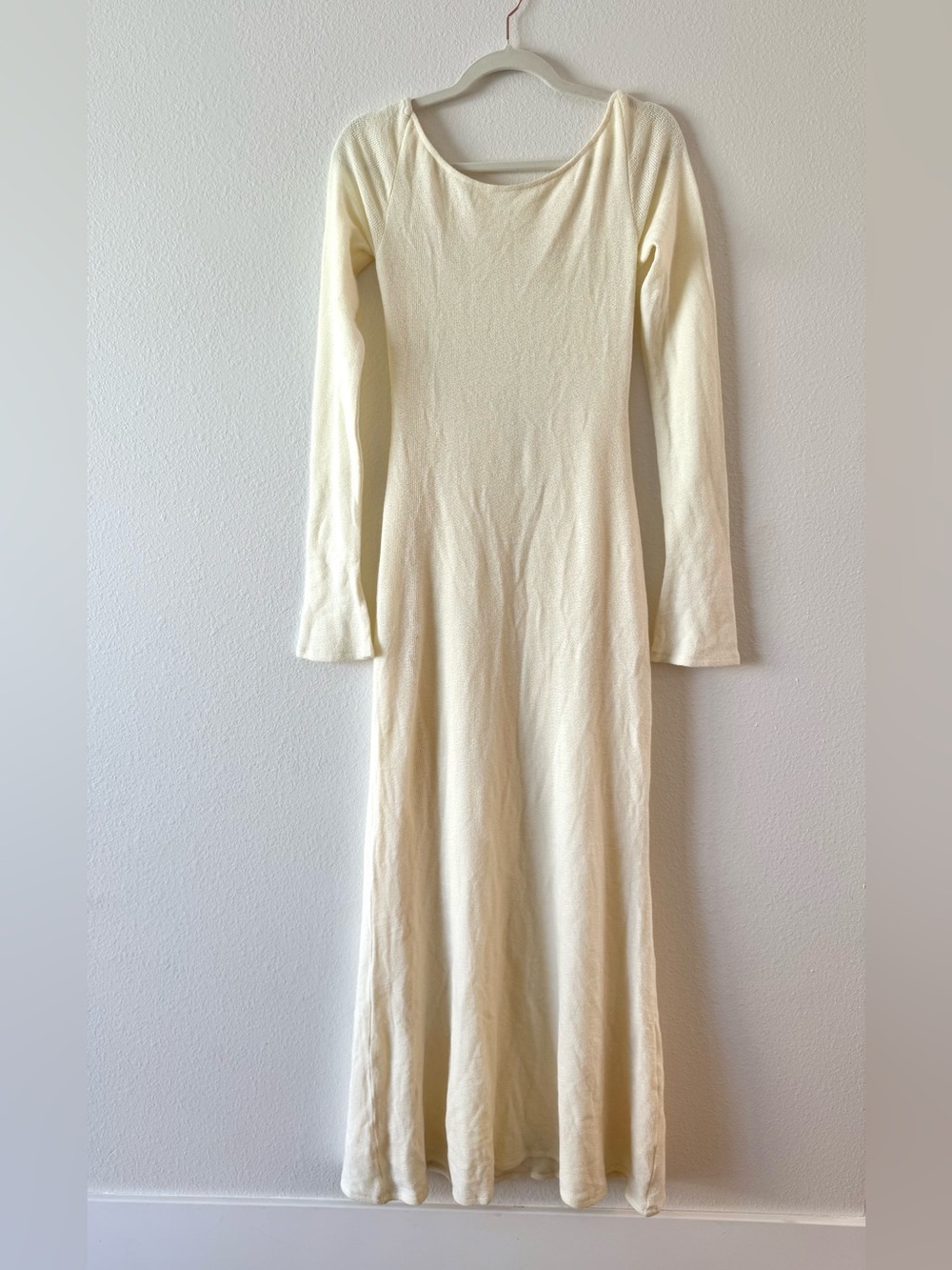 Princess Polly Long Sleeve Cream Maxi Dress NWT